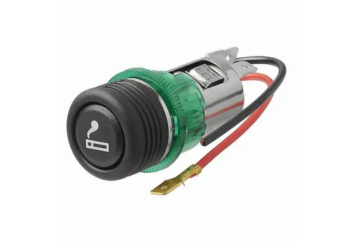 Bolwins H82C 12V Zigarettenanzünder Einbau Steckdose beleuchtet KFZ PKW Auto KFZ-Netzteil (Keramikschutz hitzebeständig, LED Beleuchtung, langlebig)