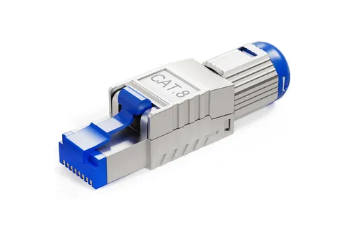 HB-DIGITAL Netzwerkstecker Set Netzwerkstecker Cat.8 50u werkzeuglos - Vater, (64-St)