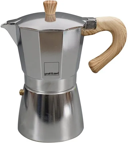 Gnali & Zani Venezia Espressokocher, Aluminium, 9 Tassen - Espressokocher aus Aluminium für 9 Tassen, elegantes Design in Pastellfarben, bringt italienisches Flair und besten Kaffeegenuss in Ihre Küche.