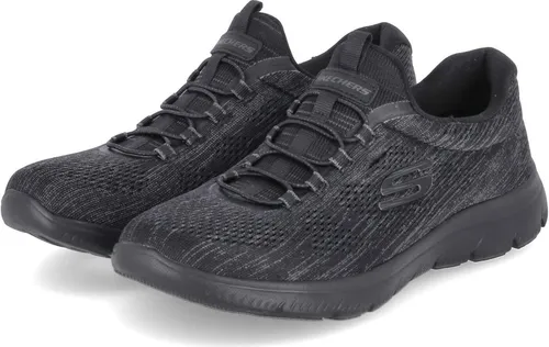Skechers Summits Trainingsschuh Schwarz - Sneaker mit sportlichem Design, elastischen Bungee-Schnürungen und bequemer Memory Foam Einlegesohle für optimalen Komfort und Unterstützung bei jedem Schritt.