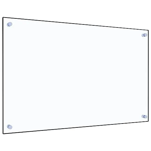 vidaXL Küchenrückwand Transparent 80×50 cm Hartglas in weiß von vidaXL