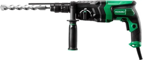 Hikoki DH26PMC Bohr- & Meißelhammer (SDS-plus) - Bohrmaschine mit 830 W Leistung, ideal für Beton, Stahl und Holz. Mit stufenloser Dreh- und Schlagzahlregelung sowie Antivibrations-Handgriff für komfortables Arbeiten.