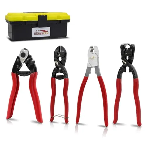 HOUSERAN 4-teiliges Bolzenschneider-Set, Zangen Set