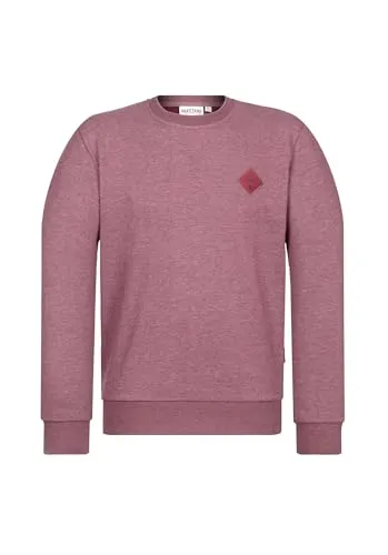 Naketano Rainerius 20 - Bordeaux Melange - Herren-Sweatshirt von Naketano mit Rippkragen und Kunstleder-Details. Bequemer Schnitt für Alltag und Freizeit. Hochwertige Verarbeitung sorgt für langanhaltenden Tragekomfort.