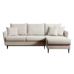Selsey Ecksofa mit Schlaffunktion Volio - Ecksofa in beige mit Schlaffunktion und Bettkasten, beidseitig montierbar für flexibles Wohnen. Hoher Sitz- und Liegekomfort für entspannte Stunden. Ideal für Ihr Wohnzimmer!