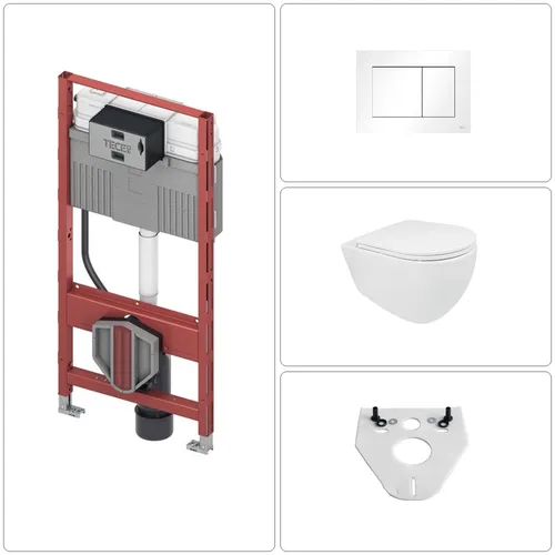 BB INFINITY Wand WC spülrandlos mit SoftClose und TECE Vorwandgestell