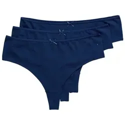 Ulla Popken Slip Strings 3er-Pack Basic blau 50/52