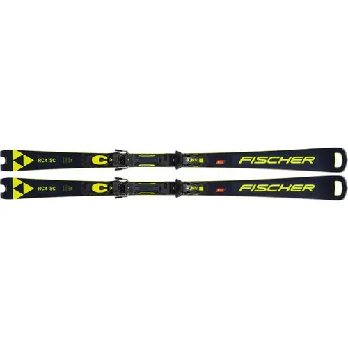 Fischer RC4 Worldcup SC celeste M-Track - 165 cm - Race Ski mit innovativer Schaufelkonstruktion für optimale Steifigkeit und Dynamik. Ideal für anspruchsvolle Slalomfahrer, bietet er perfekten Kantengriff und harmonische Kraftübertragung.