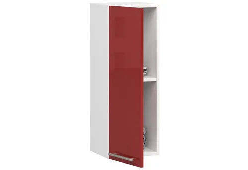 Raumhirsch Hängeschrank Weiß-Rot, 30x72x30 cm, Küchenmöbel