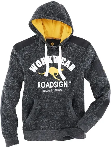 ROADSIGN australia Kapuzensweatshirt Strickfleecehoodie schwarz melange/gelb