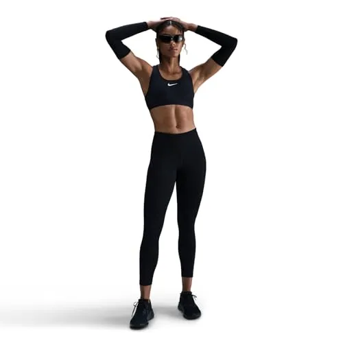 Nike Damen Dri-Fit Fast Mid-Rise 7/8 Nvlt Leggings, Black, XS