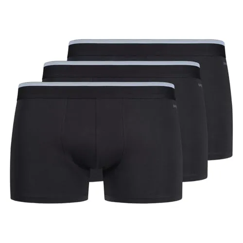 Skiny Herren Pants 3er Pack Cotton Multipack 085742 Gr. XL in Black - Retroshorts für Herren, körpernah geschnitten für hohen Tragekomfort und stilvollen Look mit kleinem Markenschriftzug.