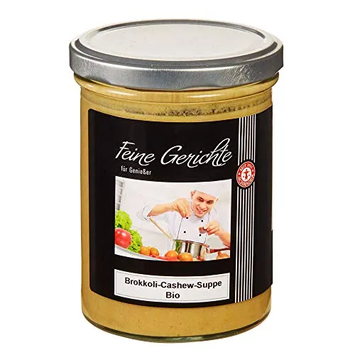 Schrader | Brokkoli-Cashew-Dattel-Suppe | Bio | Vegan & Laktosefrei | ohne Konservierungsstoffe & Geschmacksverstärker | 370g