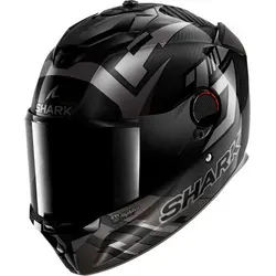 Shark Spartan GT Pro Carbon Zarco TR Integralhelm - Schwarz/Dunkelgrau/Silber - L - Motorradhelm mit höchstem Schutzniveau, kratzfestem Visier und innovativem Belüftungssystem für optimalen Komfort und Sicherheit auf jeder Fahrt.