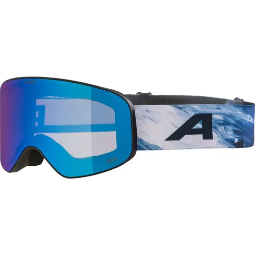 Alpina Slope Q-lite Skibrille black-blue matt mirror blue (83) - Herren & Unisex Skibrillen mit innovativer Q-LITE Technologie für verbesserte Kontraste im Schnee. Ideal für Skifahren und Snowboarden, bietet optimalen Schutz und Komfort.