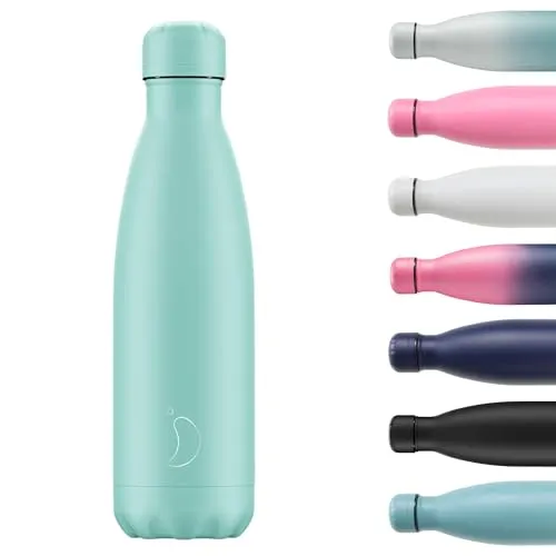 Chilly's Wasserflasche - Pastel All Green, 260ml - Thermosflasche, hält Getränke bis zu 24 Stunden kalt und 12 Stunden heiß, auslaufsicher und schweißfrei – ideal für unterwegs.