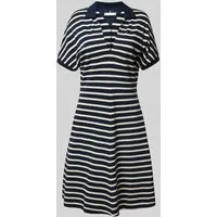 Tommy Hilfiger Tailliertes Polo-Minikleid aus Lyocell-Mix in Marine, Größe S