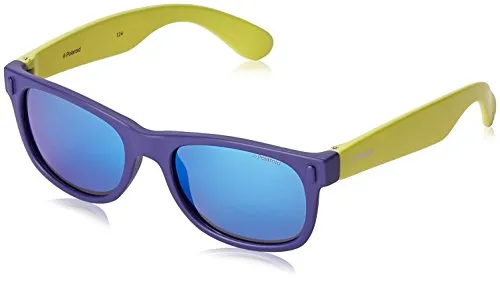 Polaroid Unisex-Kinder P0115 Jy Udf 46 Sonnenbrille, Blau (Blute Lime/Grey Blute)