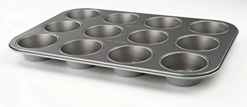 Zenker Muffinform 12er Backblech (Ø 7 cm), für saftige Muffins & Cupcakes, Muffinblech, eckig & antihaft-beschichtet, Maße: 38,5 x 26,5 x 3 cm