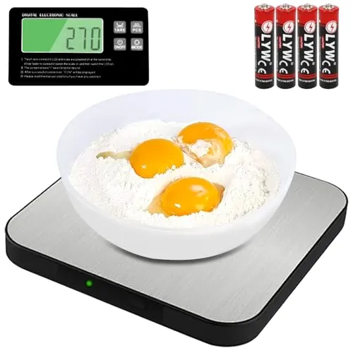Küchenwaage Digital,1g/15kg Grammwaage, 7 Maßeinheiten, 2025 Neueste Kleines Aufgeteiltes Design Küchenwaage, Mit Separatem LCD-Display,Zählfunktion&Tara-Funktion,4x Batterien inklusive