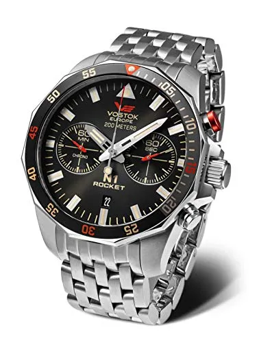 Vostok Europe Rocket Herrenuhr N1 Chronograph - Armbanduhren für Herren, limitierte Edition mit robustem Edelstahlgehäuse und 20 ATM Wasserdichtigkeit, perfekt für Abenteuer und Alltag.