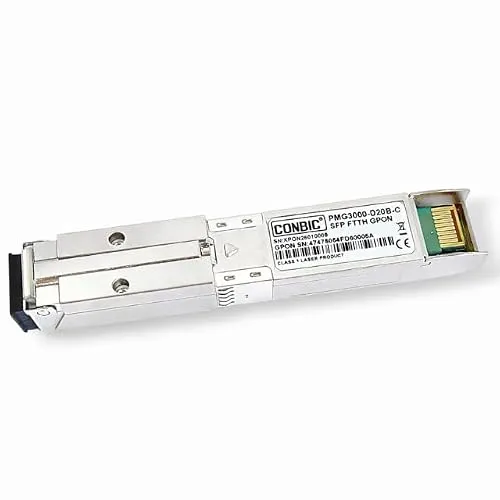 CONBIC® Digitalisierungsbox Modem PMG3000-D20B-C GPON SFP Modul (FTTH), kompatibler Glasfaser Transceiver Telekom + Free LC/APC - SC/UPC Adapter