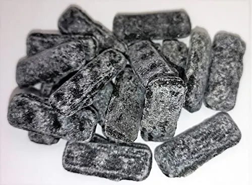 gr. Lakritz Stäbchen ein angenehmes wohltuendes nicht scharfes Lakritz Bonbon die Jahrmarkt Süßigkeit von Jahrmarktbonbon 100