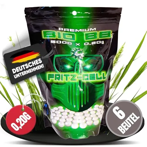 Fritz-Cell Softair BBS Bio Premium 6 mm 0,20 g im Beutel 6 x 5000 Stück