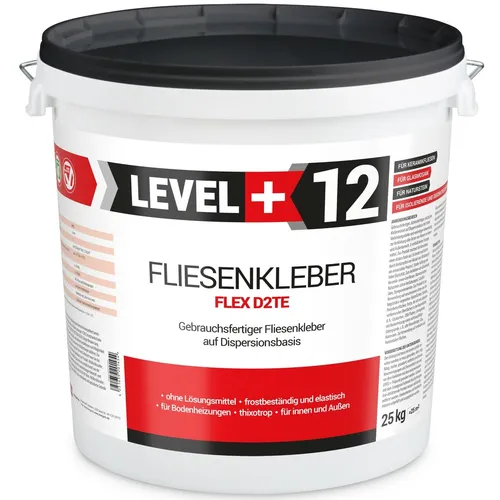 Steinkleber 25 Kg Fertig Flexkleber für Glasmosaik RM12 - Boden- & Wandfliesen, wasserabweisend und elastisch, ideal für Innen- und Außenbereiche, inklusive Bad und Küche.