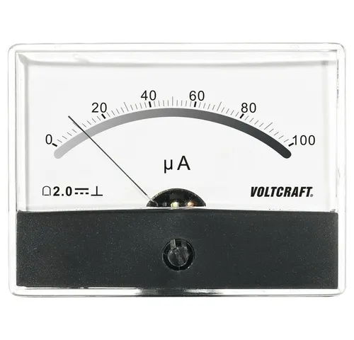 VOLTCRAFT Anzeigegerät Einbau-Messgerät / DC - Anzeigeinstrument für DC-Ströme mit analoger Zeigeranzeige, ideal für präzise Messungen in verschiedenen Anwendungen.