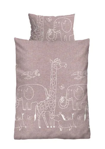 Bettwäsche MELANGE brombeer 100x135 cm - Kuschelige Baumwolle für erholsame Nächte - Bettdecken aus 100% Baumwolle mit Reißverschluss, ideal für ein gemütliches Schlafparadies. Perfekt für jede Schlafumgebung und sorgt für entspanntes Einkuscheln.