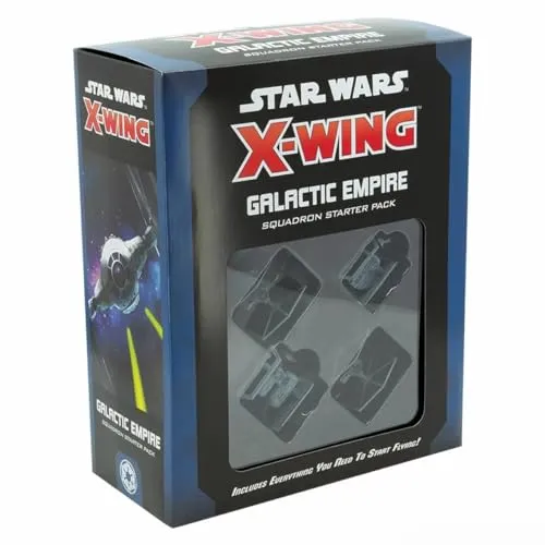 Atomic Mass Games Star Wars X-Wing 2nd Edition Miniaturen Game Galactic Empire Squadron Starter Pack,Durchschnittliche Spielzeit 45 Minuten,Hergestellt
