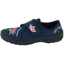 Lico Hausschuh Sweet Boy blau 28 EU - Bequemer Hausschuh in Größe 28, ideal für Zuhause mit praktischem Klettverschluss und rutschfester Gummisohle für sicheren Halt.