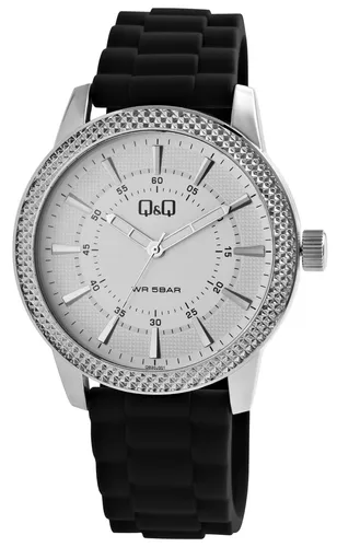 Q&Q by Citizen Herren Armbanduhr Sportliche Anlalog Uhr Silikonband Leuchtzeiger