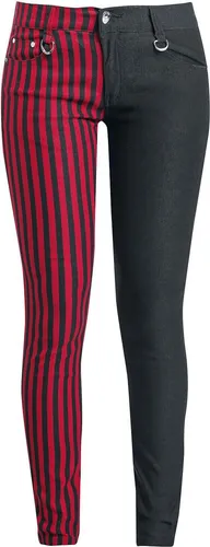 Banned Alternative Stoffhose Damen Punk Trousers schwarz/rot W28L32