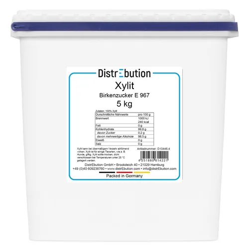 Birkenzucker Xylit 5kg - Zahnfreundlicher Zuckerersatz aus Finnland - Hochwertiger Birkenzucker als kalorienarmer Zuckerersatz, ideal für die süße Verfeinerung von Speisen. Vegan und zahnfreundlich, perfekt für bewusste Ernährung.