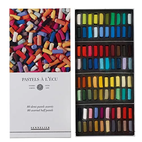 Sennelier Pastelle Set 80 Farben N132233 - Extra Weich - Pastellfarbe Set mit 80 hochwertigen, extra weichen Farben für kreative Kunstwerke. Ideal für Künstler und Hobbyisten.