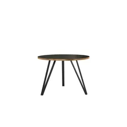 Eleganter schwarzer Couchtisch, Ø 67 cm