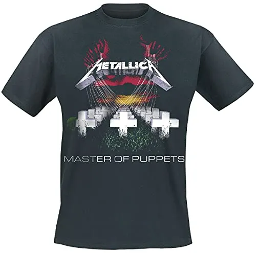 Metallica Master of Puppets T-Shirt schwarz XXL - Tops & Shirts für Musikfans, 100% Baumwolle für hohen Tragekomfort und langlebigen Band-Merch-Stil. Perfekt für jeden Metallica-Fan!