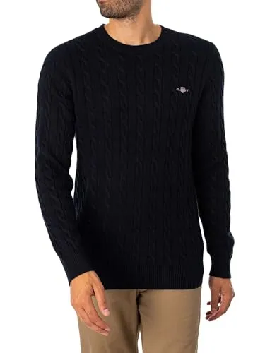 GANT Herren Cotton Cable C-Neck Zopfstrickpullover von GANT