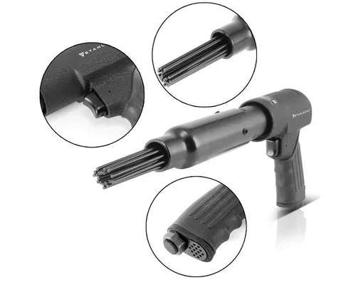 STAHLWERK DNE-400 ST Druckluft-Nadelentroster - Professioneller Nadelentroster mit 180 mm langen Stahlnadeln, ideal zum Entfernen von Rost und Lack. Ergonomischer Griff für komfortables Arbeiten in Werkstatt und Industrie.