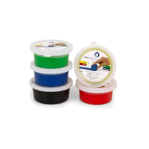 AFH Easy Power Putty® | 5er Sparset | ca. 57g | Handtrainer | Knete