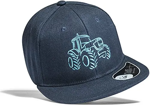 Baddery Kinder Cap - „Traktor“ - Kappe für Jungen & Mädchen - Bauernhof Trecker Kappe (One Size/Blau)