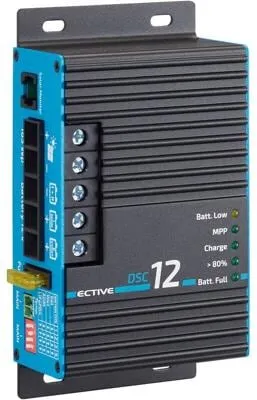 ECTIVE DSC 12 MPPT Dual Solar-Laderegler für zwei 12V Batterien - Solarladeregler mit MPPT-Technologie für optimale Energieausnutzung, ideal für zwei 12V Batterien bis 165Wp und 12A.