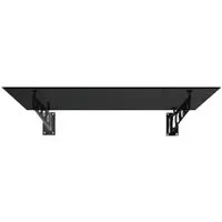 Glaszentrum Hagen S 120x90 cm Glasvordach inkl. Halter Schwarz Grauglas - Elegantes Vordach aus 6 mm VSG-Glas mit Edelstahlhaltern. Witterungsbeständig und UV-resistent für maximalen Schutz und Sicherheit. Ideal für Eingangsbereiche und Terrassen.