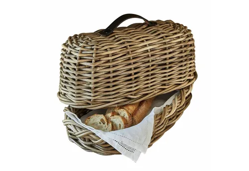 LOBERON Brotbox Gioialetto, Rustikaler Charme aus Rattan von Mirabeau