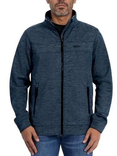 Kjelvik Herren Jacke Knitwear Strickjacke mit leichtem Fleecefutter Strickfleecejacke (DE/NL/SE/PL, Alphanumerisch, XXL, Regular, Regular, blau)