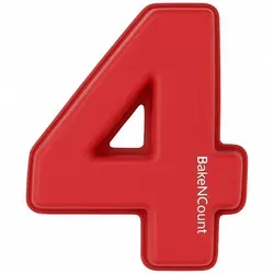 BakeNCount Backform BakeNCount Kuchen Backformen-Set Zahlen, extra Groß, aus Silikon 4