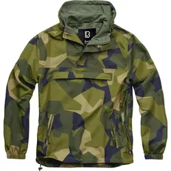 Brandit Summer Windbreaker in Swedish Camo, Größe XL - Funktionsjacke, wind- und wasserabweisend mit Mesh Innenfutter und praktischen Taschen für optimalen Komfort und Funktionalität.
