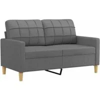 vidaXL 2-Sitzer-Sofa Dunkelgrau 120 cm